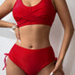 Scoop Neck Wide Strap Bikini Set