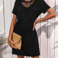 Lace Detail Short Sleeve Mini Dress