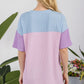 Celeste Full Size Ribbed Color Block T-Shirt