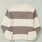 Color Block Round Neck Sweater