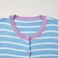 Blue Stripe Buttoned Cardigan
