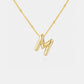Gold-Plated Bubble Initial Necklace