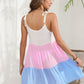 Color Block Spaghetti Strap Cover-Up Dress