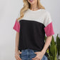 Celeste Full Size Ribbed Color Block T-Shirt