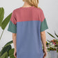 Celeste Full Size Ribbed Color Block T-Shirt
