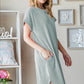 Heimish Full Size Ribbed Round Neck Short Sleeve Tee Dress