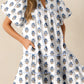 Blue Puff Mini Dress