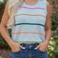 Stripe Knotted Sweater Tank