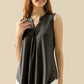 Ninexis Full Size Notched Sleeveless Top
