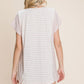 Cotton Bleu by Nu Label Striped Short Sleeve T-Shirt