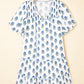 Blue Puff Mini Dress