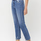 Lovervet High Rise Raw Hem Straight Jeans