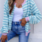 Blue Stripe Buttoned Cardigan