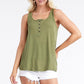 Ninexis Square Neck Half Button Tank