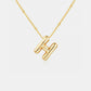Gold-Plated Bubble Initial Necklace