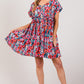 SAGE + FIG Floral Button Down Short Sleeve Mini Dress