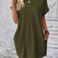 Round Neck Short Sleeve Mini Dress