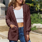 Full Size Teddy Hooded Jacket with Pockets