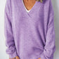 V-Neck Dropped Shoulder Sweater