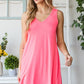 Heimish Full Size V-Neck Mini Tank Dress with Pockets