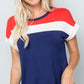 Celeste Full Size Color Block Round Neck Short Sleeve T-Shirt