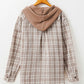 Khaki Checkered Hooded Shacked
