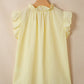 Yellow Cream Ruffle Top