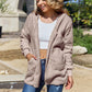 Full Size Teddy Hooded Jacket with Pockets