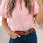 Floral Textured Puff Blouse RTS