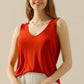Ninexis Full Size V-Neck Curved Hem Tank