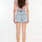Kancan Distressed High Waist Denim Shorts with Pockets