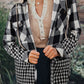 Black Double Plaid Shacket RTS