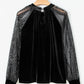 Black Lace Velvet Blouse