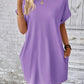 Round Neck Short Sleeve Mini Dress