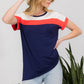 Celeste Full Size Color Block Round Neck Short Sleeve T-Shirt