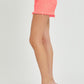 RISEN Tummy Control High Rise Fray Hem Denim Shorts