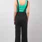 VERY J Texture Washed Wide Leg Overalls