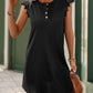 Lace Detail Cap Sleeve Mini Dress