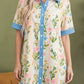 Floral Stripe Button Dress