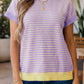 Purple Stripe Collar Shirt