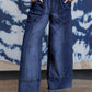 Seam-Detail Raw Hem Pants