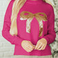 Sequin Gold Bow Sweater RTS