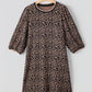 Black Leopard Mini Dress