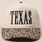 Texas Embroidered Leopard Hat RTS