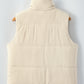 Corduroy Zip Up Puffer Vest