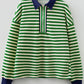 Striped V Neck Top