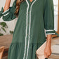 Contrast RicRac Trim Shift Dress