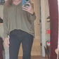 Ribbed VNeck Long Sleeve Top