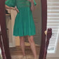 Solid Front Embroidery Dress