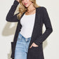 Zenana Open Front Long Sleeve Cardigan